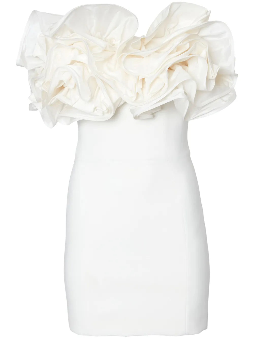 Carolina Herrera Ruffled Detail Strapless Minidress