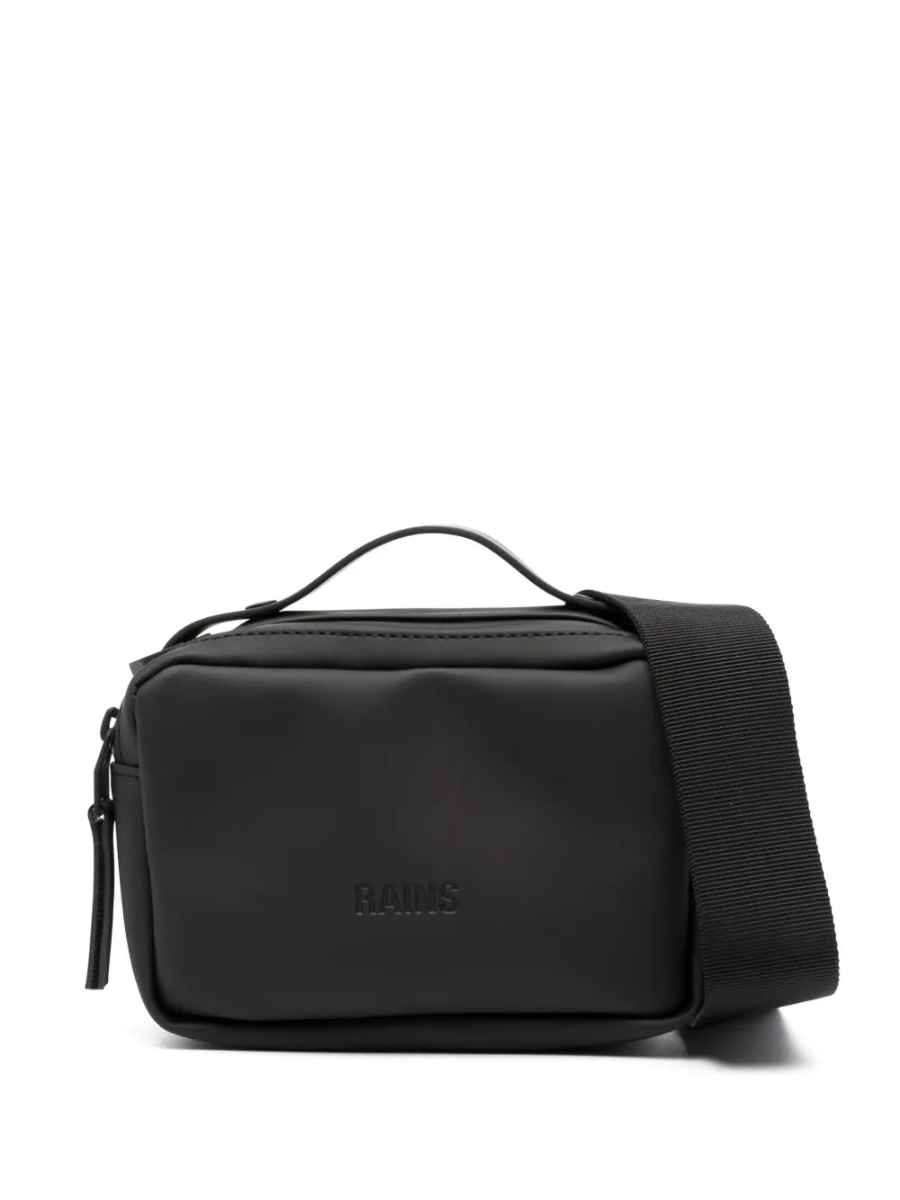 Rains Logo Debossed Faux Leather Shoulder Bag