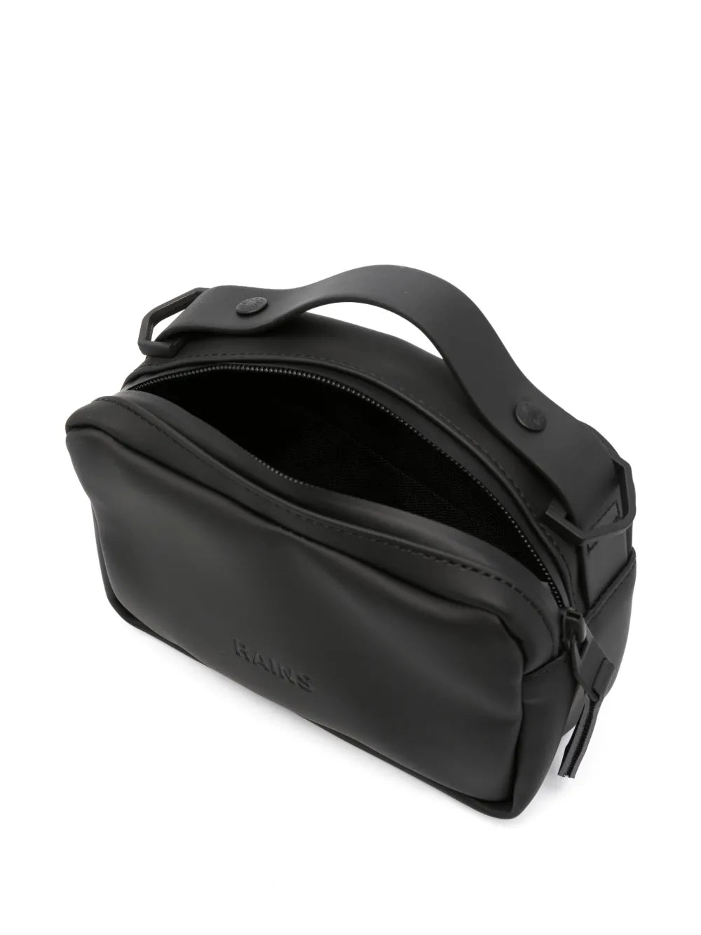 Rains Logo Debossed Faux Leather Shoulder Bag