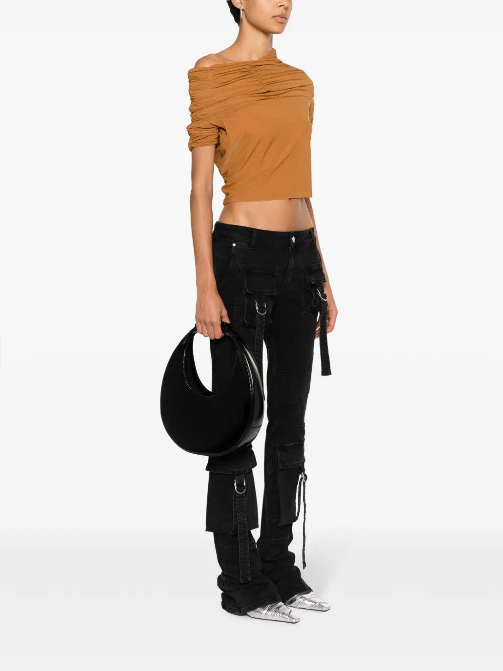 Staud Moon Leather Shoulder Bag