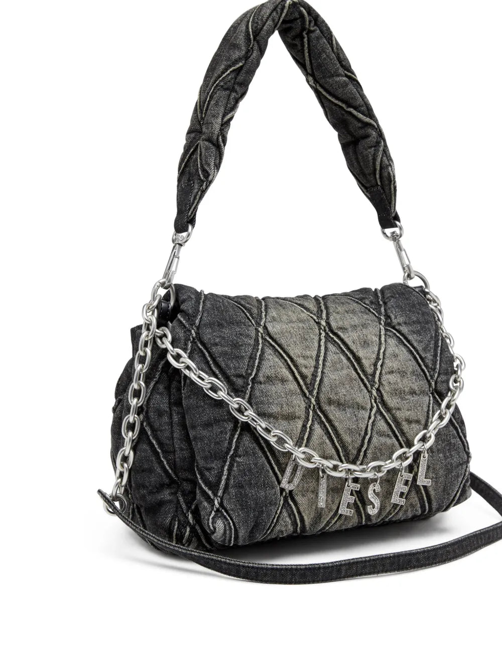 Diesel Charm D L Denim Shoulder Bag