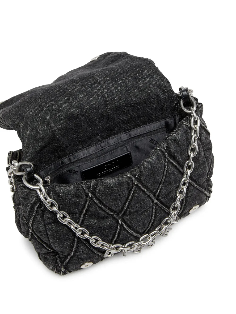Diesel Charm D L Denim Shoulder Bag