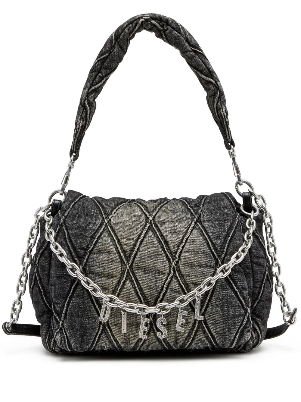 Diesel Charm D L Denim Shoulder Bag