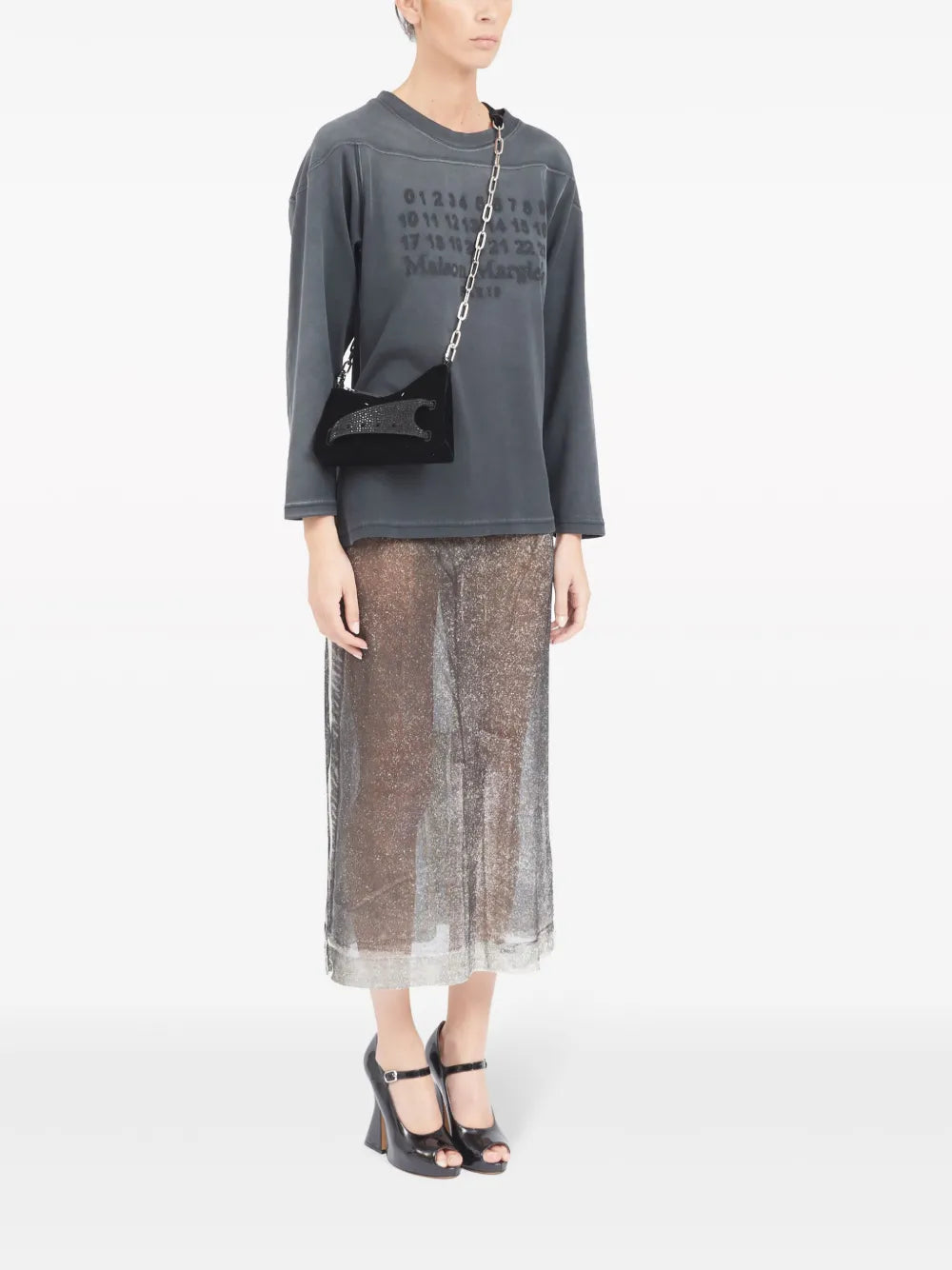 Maison Margiela Small Snatched Leather Shoulder Bag