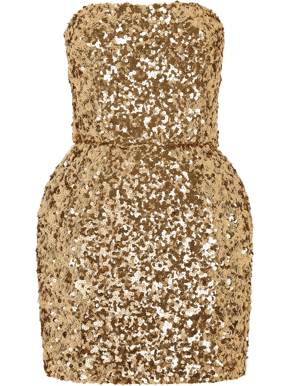 Dolce Gabbana Sequin Embellished Strapless Minidress
