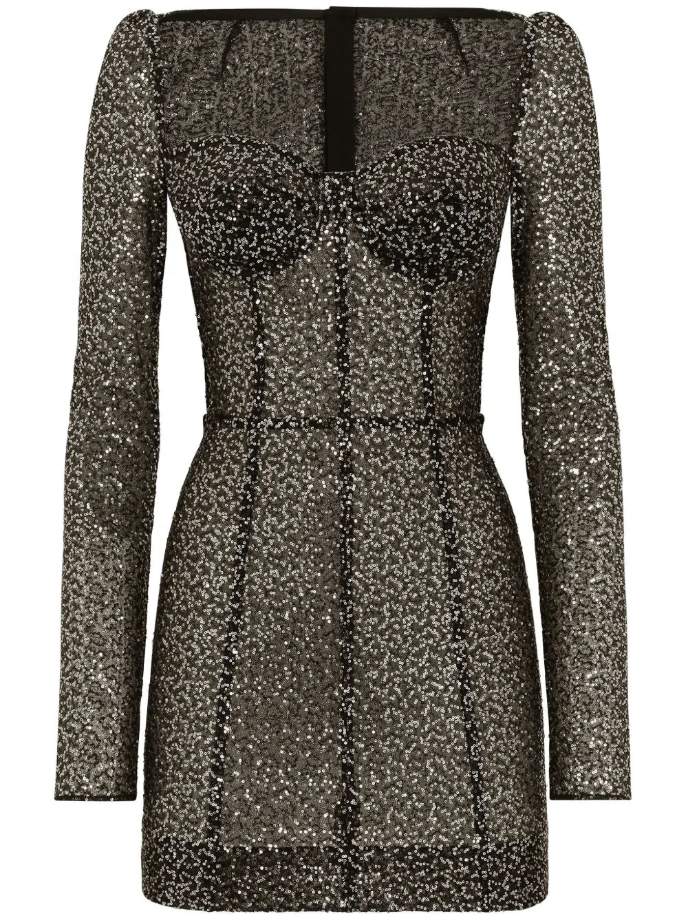 Dolce Gabbana Sequin Embellished Bustier Minidress