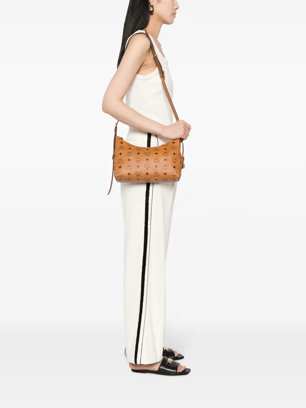 Mcm Small Aren Visetos Shoulder Bag