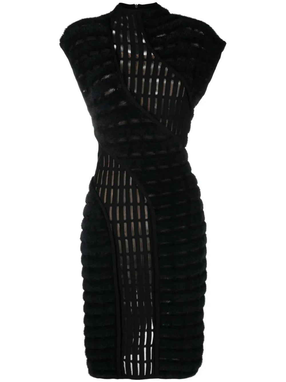 Genny Iconic Panelled Yarn Midi Dress