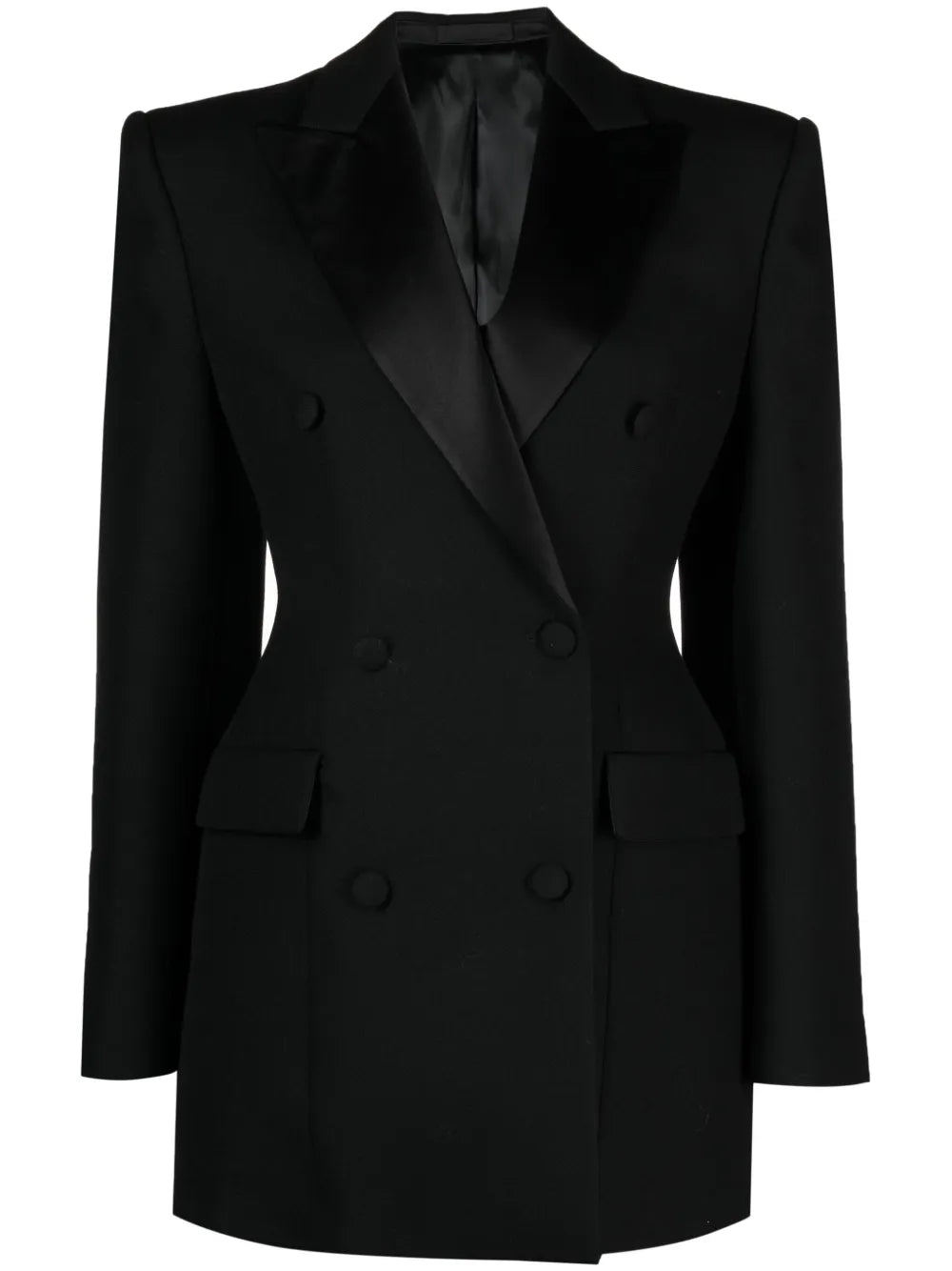 Wardrobenyc Fitted Waistline Double Breasted Blazer Dress