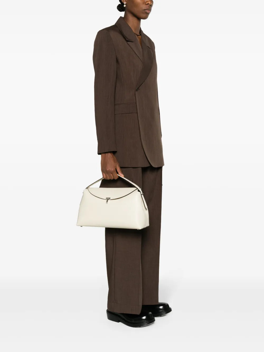 Toteme T Lock Leather Shoulder Bag