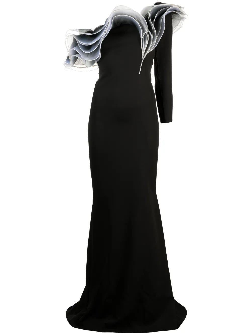 Ana Radu Layered Detail Asymmetric Gown