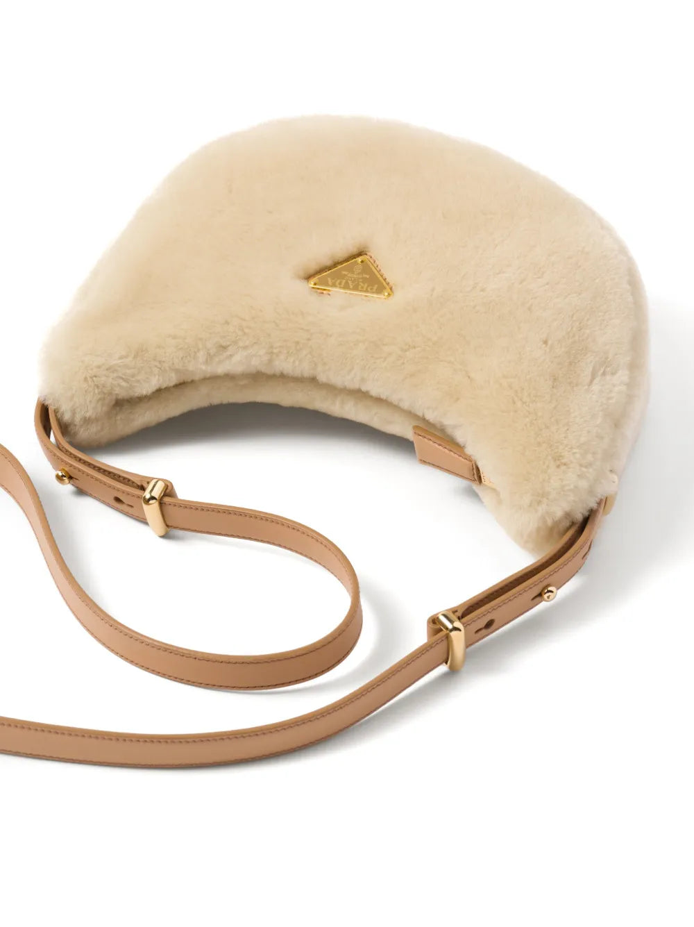 Prada Arque Shearling Shoulder Bag