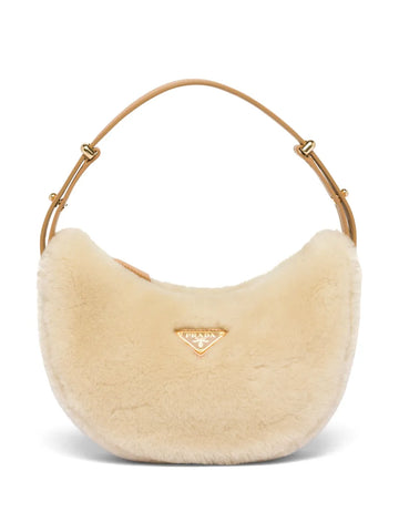Prada Arque Shearling Shoulder Bag