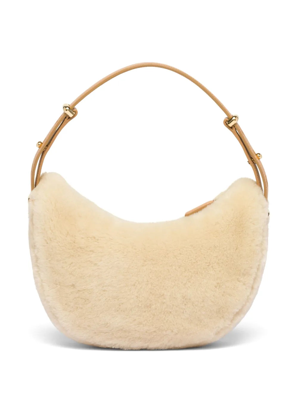 Prada Arque Shearling Shoulder Bag