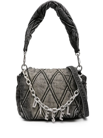 Diesel Small Logo Charm Quilted Denim Bag