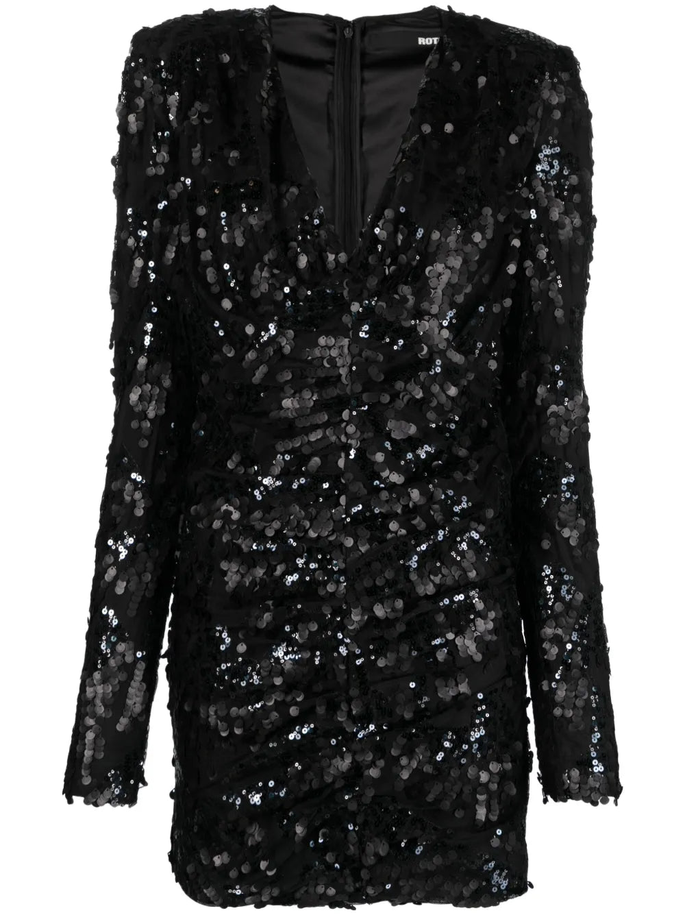 Rotate Birger Christensen Sequined Ruched Minidress