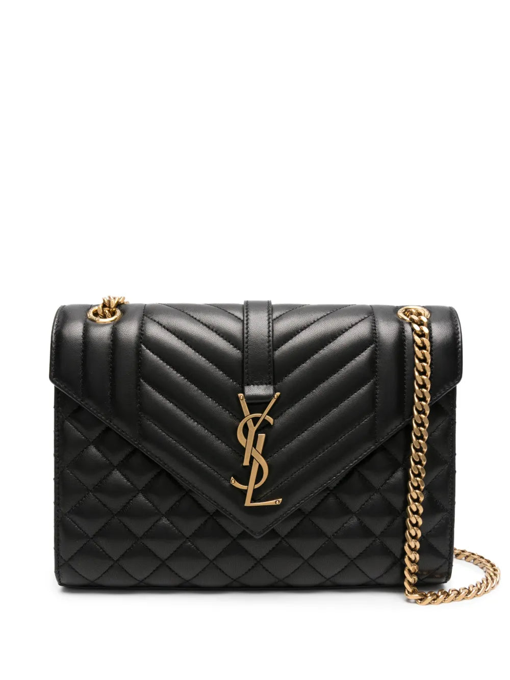 Saint Laurent Medium Envelope Leather Shoulder Bag