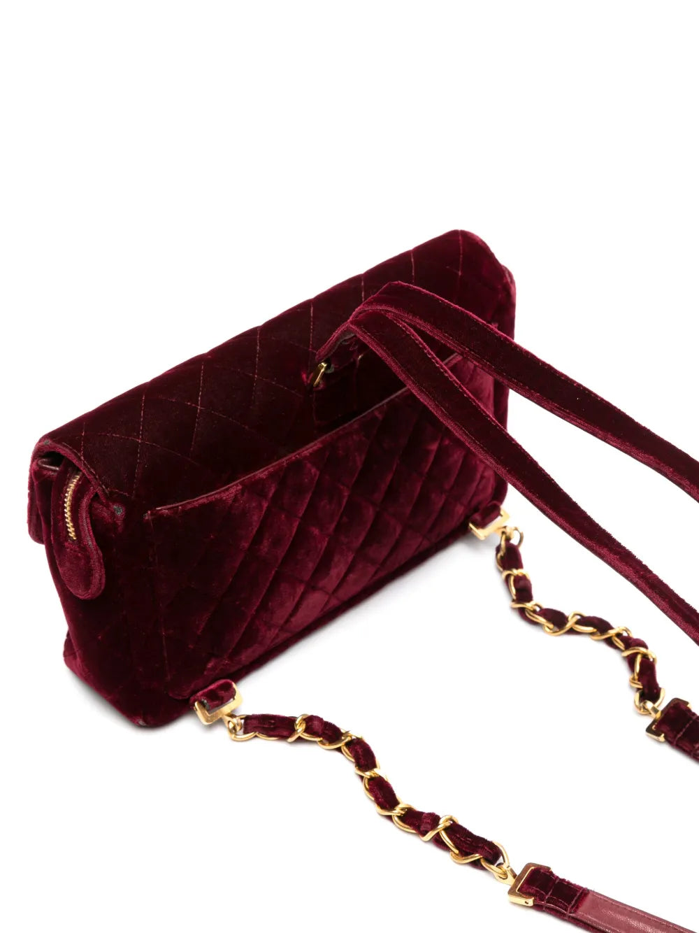 Chanel Pre Owned 1994 1996 Classic Flap Velvet Shoulder Bag