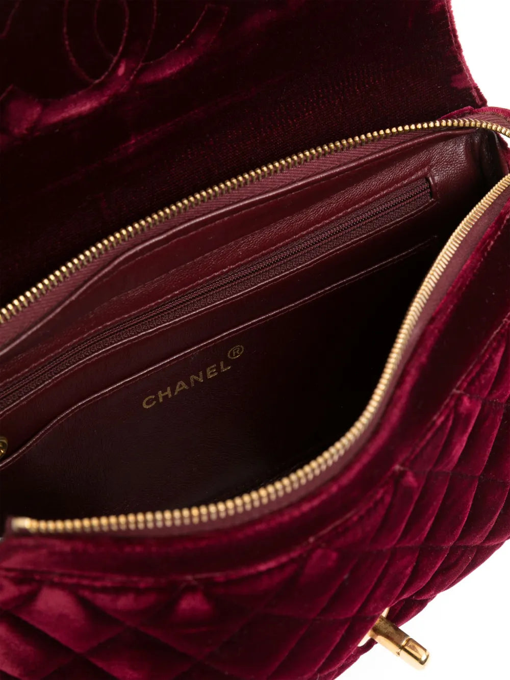 Chanel Pre Owned 1994 1996 Classic Flap Velvet Shoulder Bag