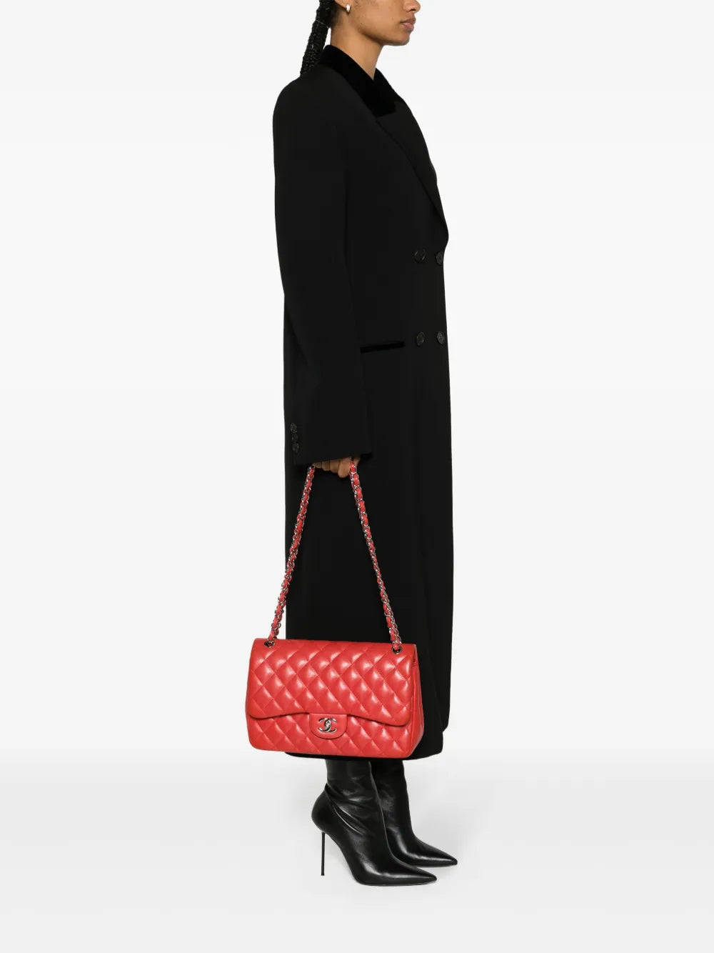 Chanel Pre Owned 2013 2014 Double Flap Jumbo Shoulder Bag