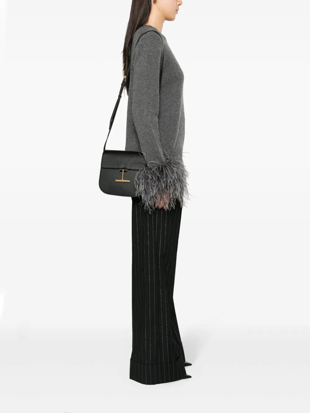Tom Ford Hanging T Hardware Leather Bag