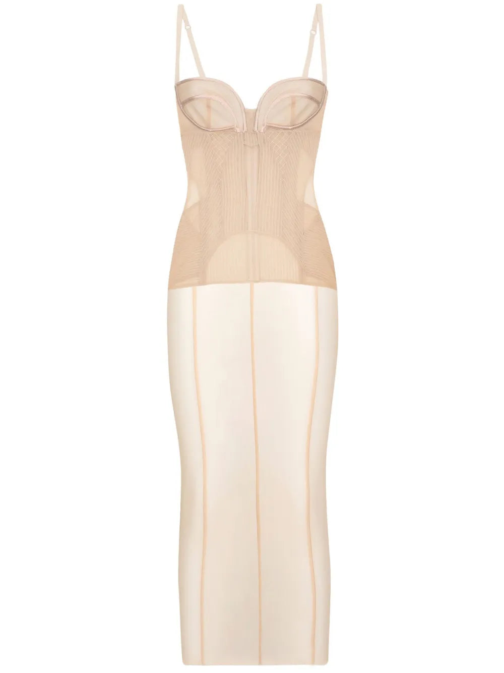 Dolce Gabbana Sheer Tulle Bustier Dress