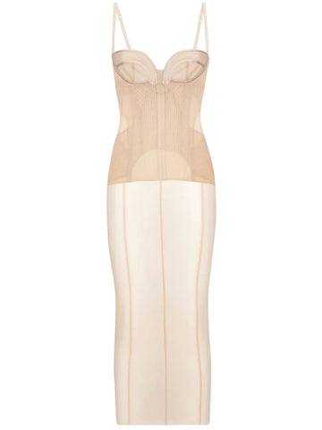 Dolce Gabbana Sheer Tulle Bustier Dress