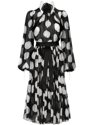 Dolce Gabbana Polka Dot Print Dress