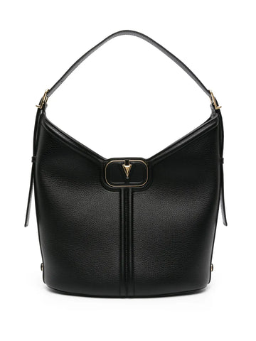 Valentino Garavani Vlogo Leather Shoulder Bag