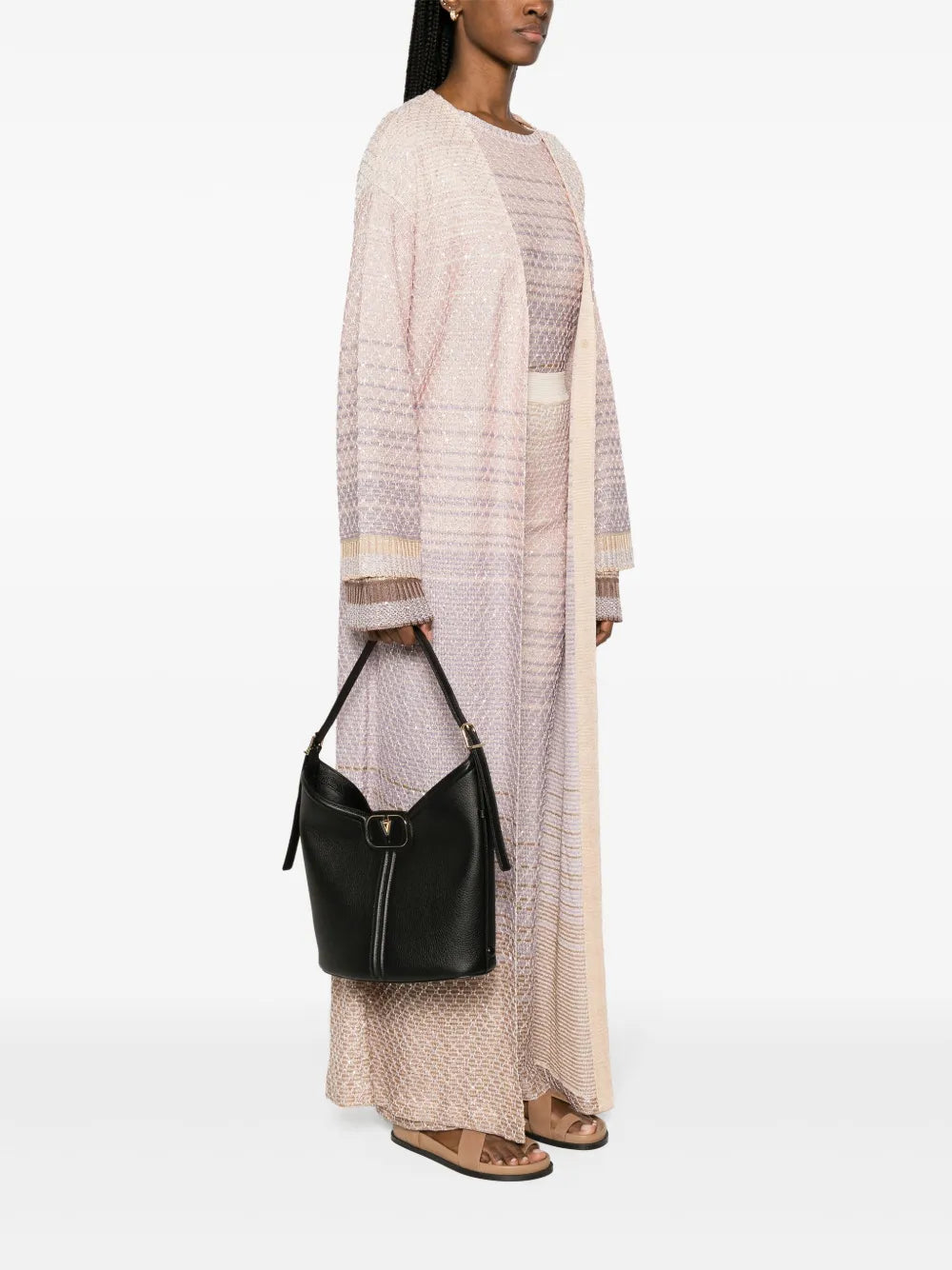 Valentino Garavani Vlogo Leather Shoulder Bag