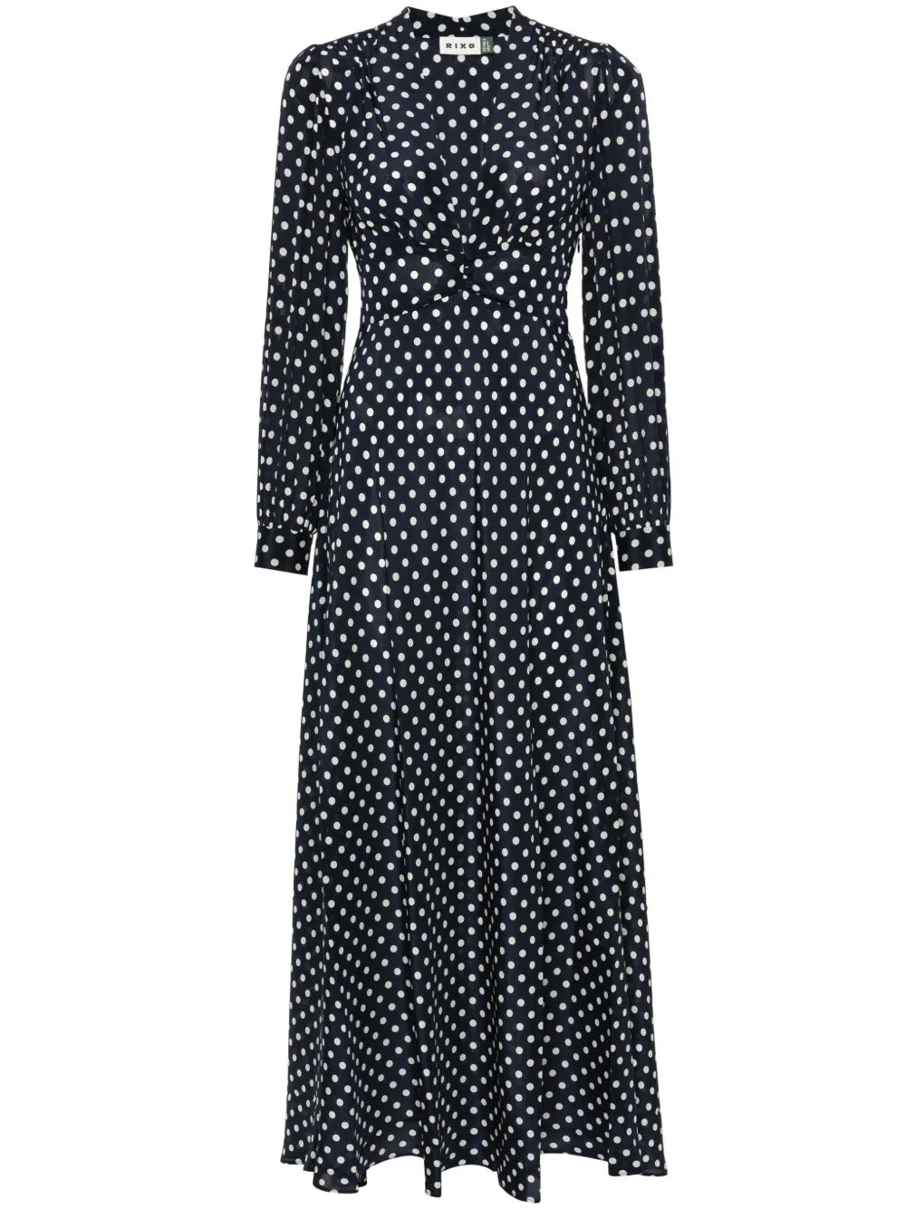 Rixo Emory Polka Dot Maxi Dress