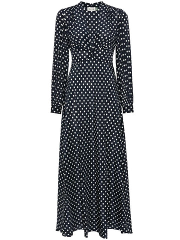 Rixo Emory Polka Dot Maxi Dress