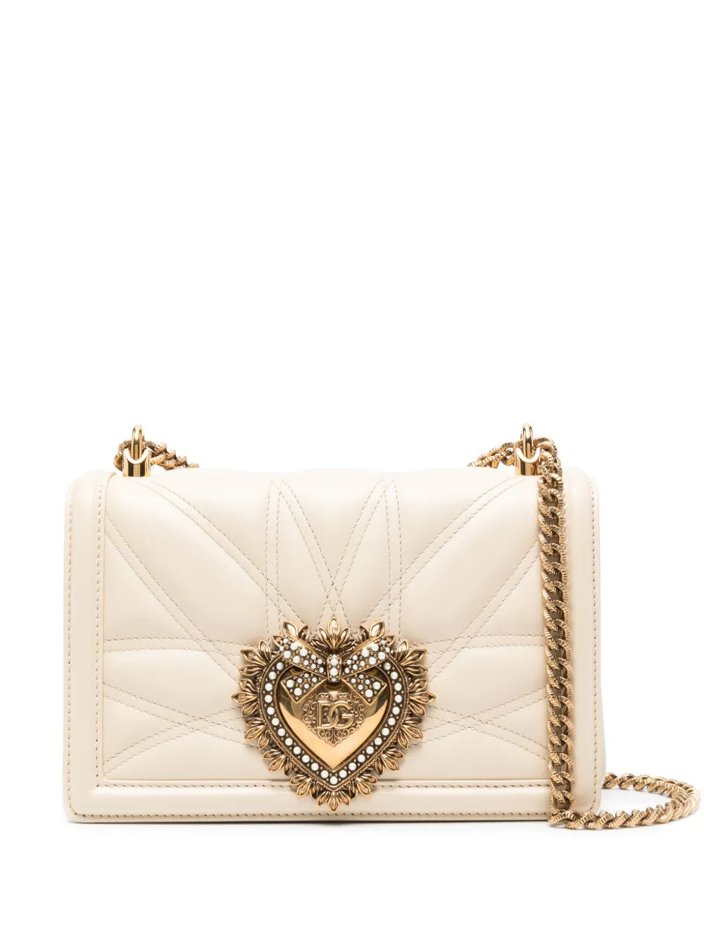 Dolce Gabbana Medium Devotion Quilted Shoulder Bag