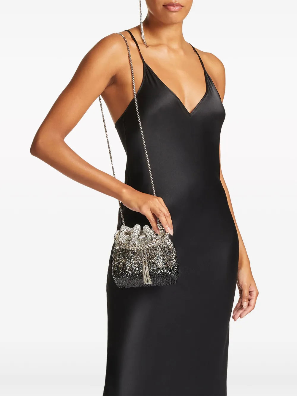 Jimmy Choo Bon Bon Crystal Embellished Shoulder Bag