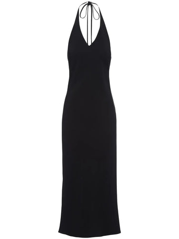 Prada Halterneck Sable Midi Dress