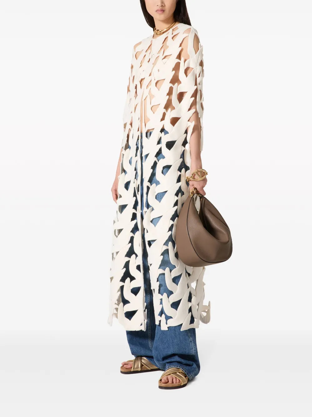 Valentino Garavani Medium Vlogo Moon Shoulder Bag