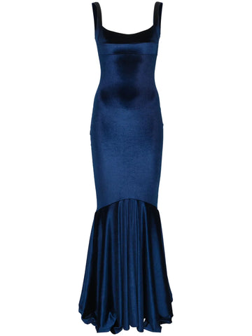 Atu Body Couture Sleeveless Velvet Mermaid Gown