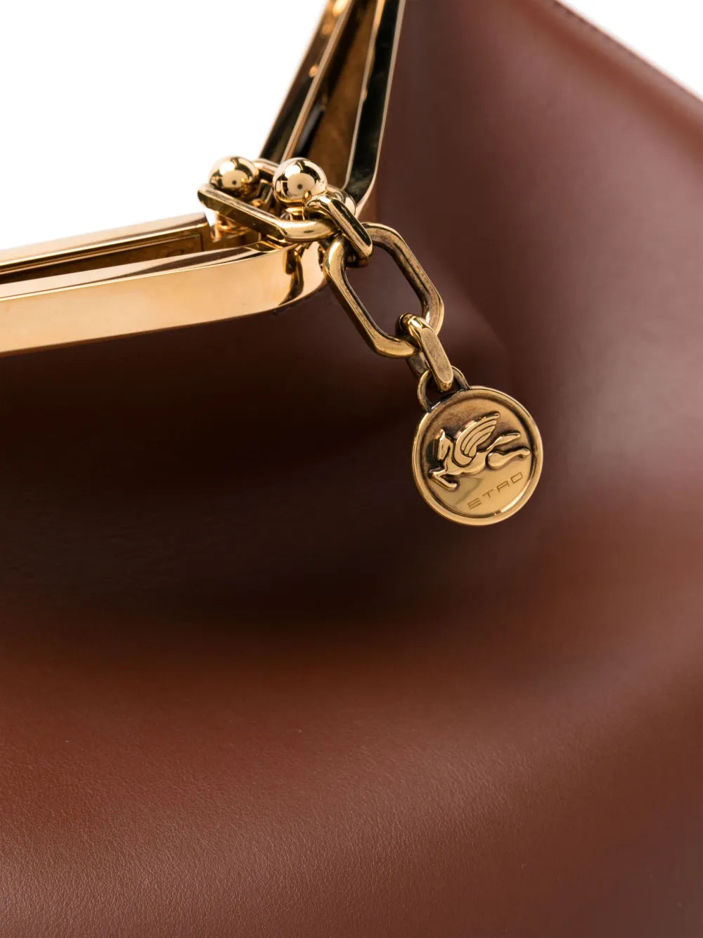 Etro Large Vela Leather Shoulder Bag