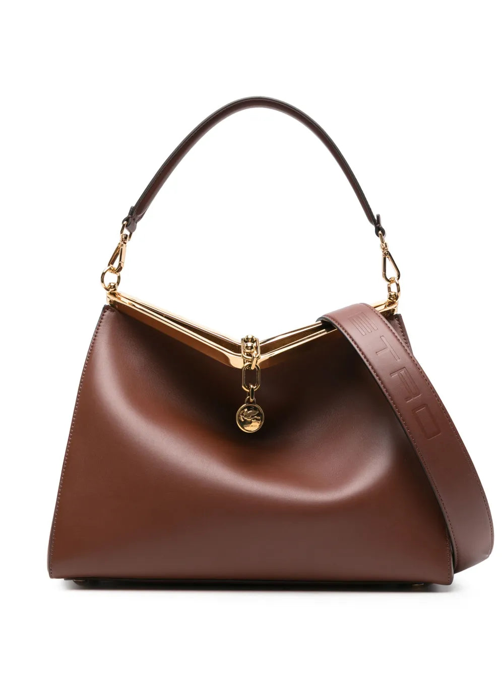 Etro Large Vela Leather Shoulder Bag