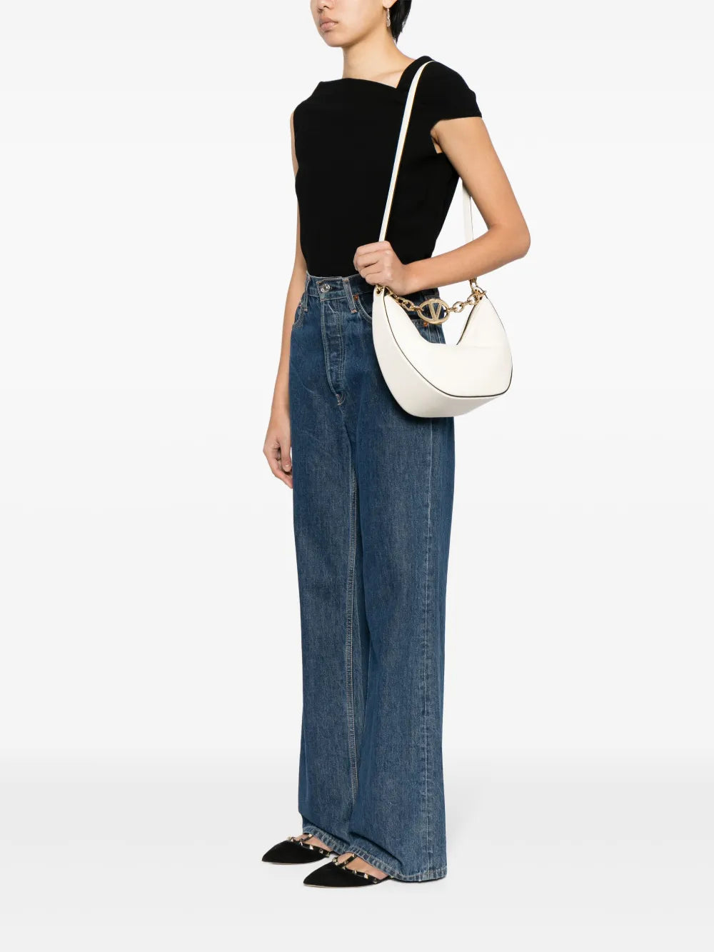 Valentino Garavani Small Vlogo Moon Shoulder Bag