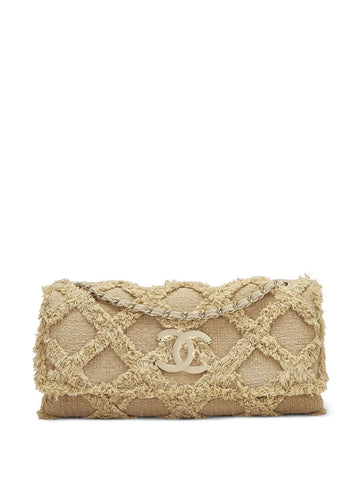 Chanel Pre Owned 2009 Large Crochet Flap Shoulder Bag