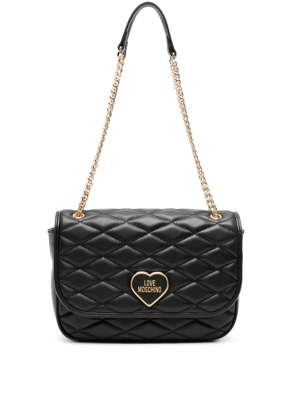 Love Moschino Logo Lettering Matelasse Shoulder Bag