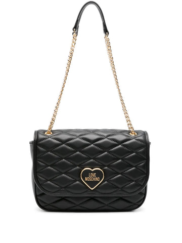 Love Moschino Logo Lettering Matelasse Shoulder Bag