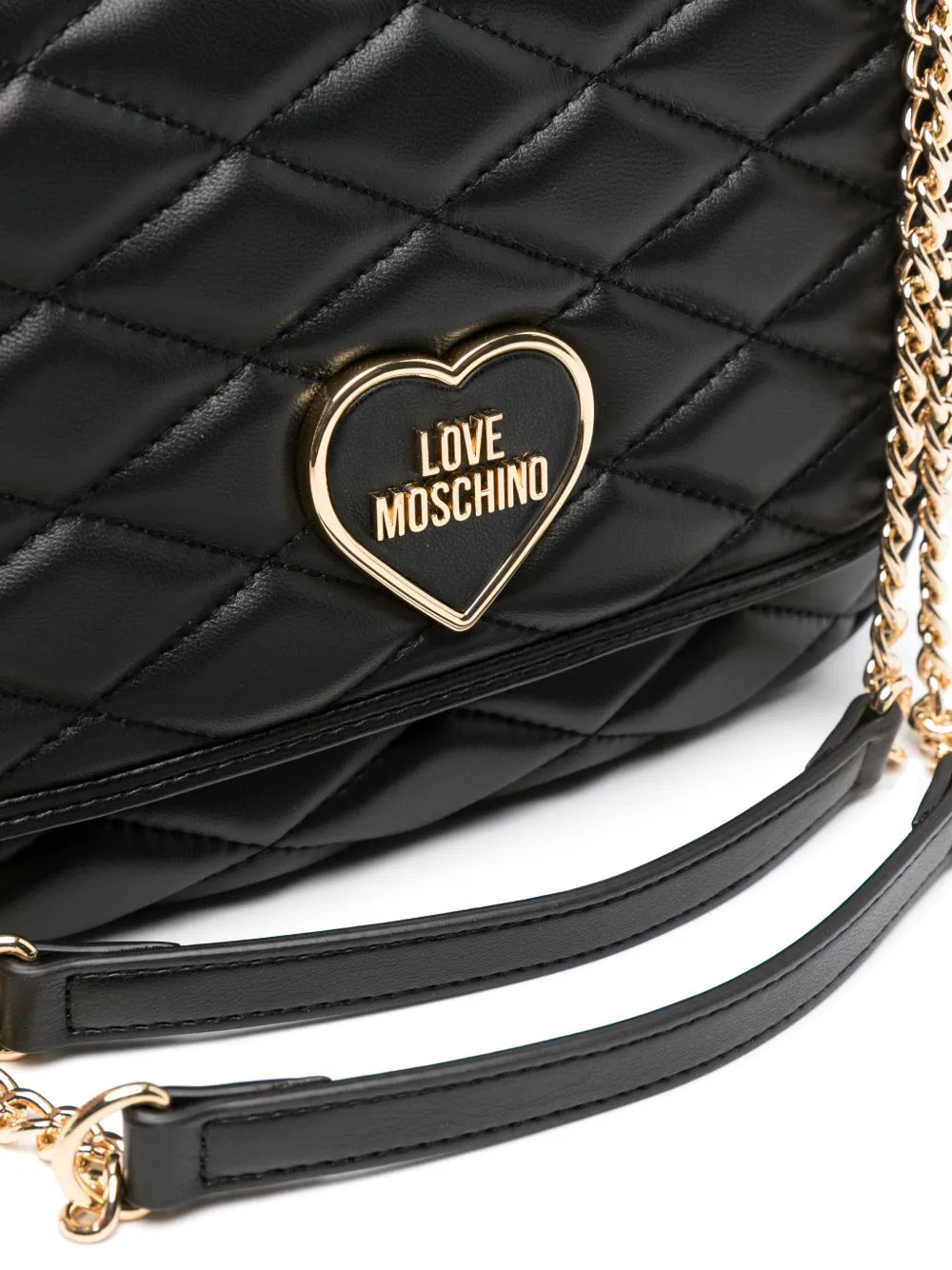 Love Moschino Logo Lettering Matelasse Shoulder Bag