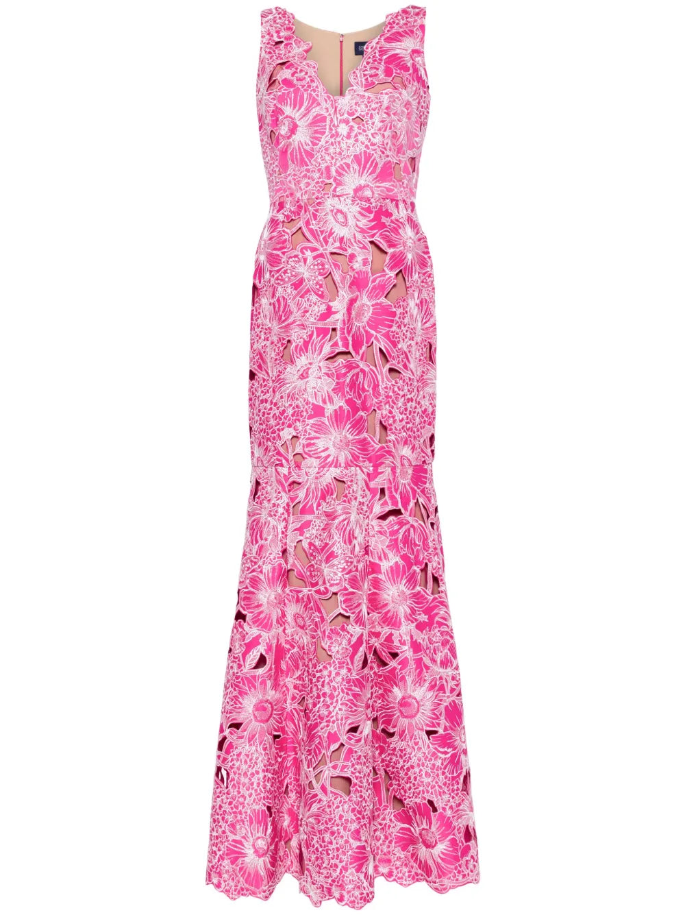 Marchesa Notte Anthousai Floral Applique Mermaid Gown