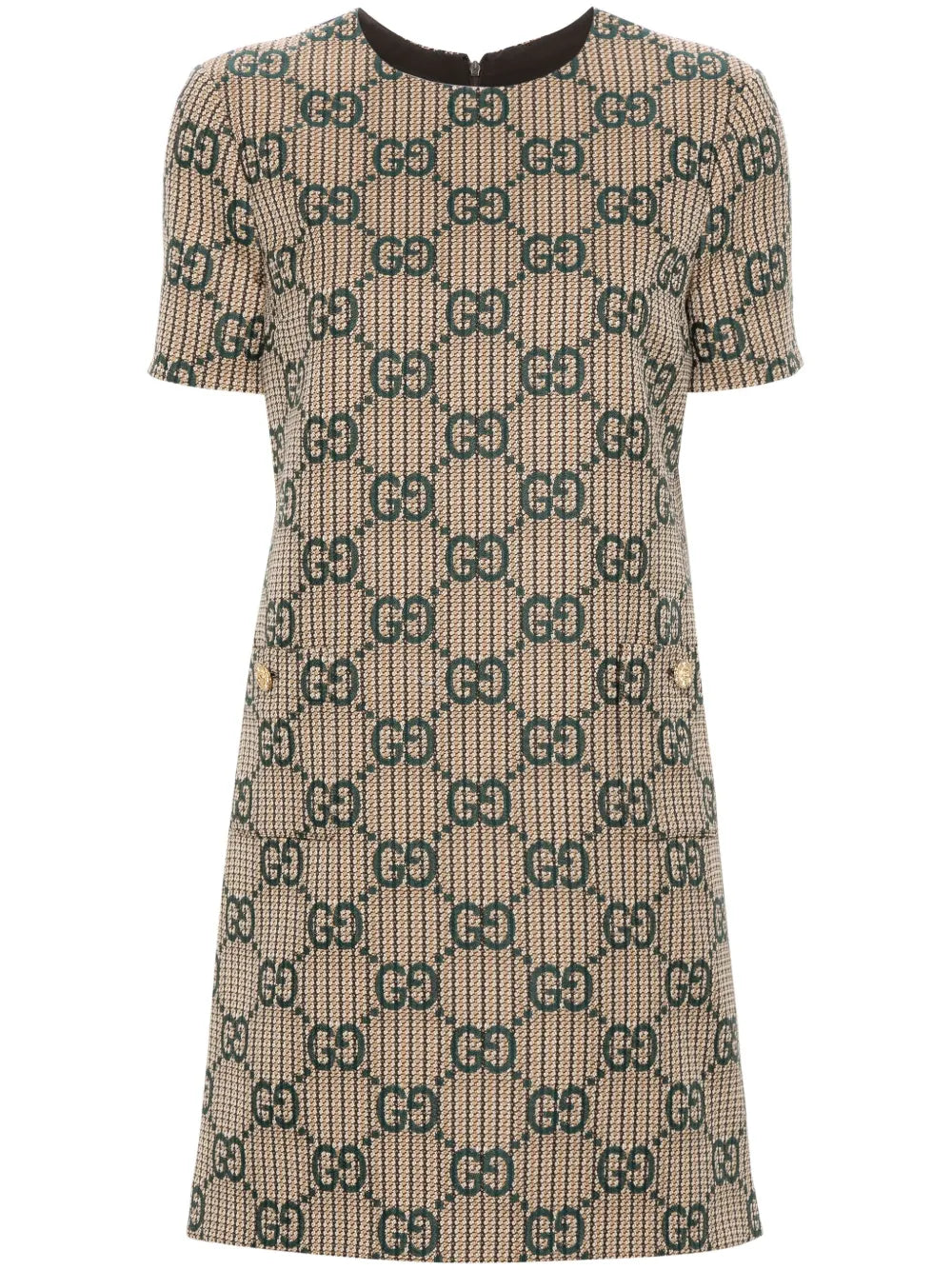Gucci Gg Jacquard Wool Dress