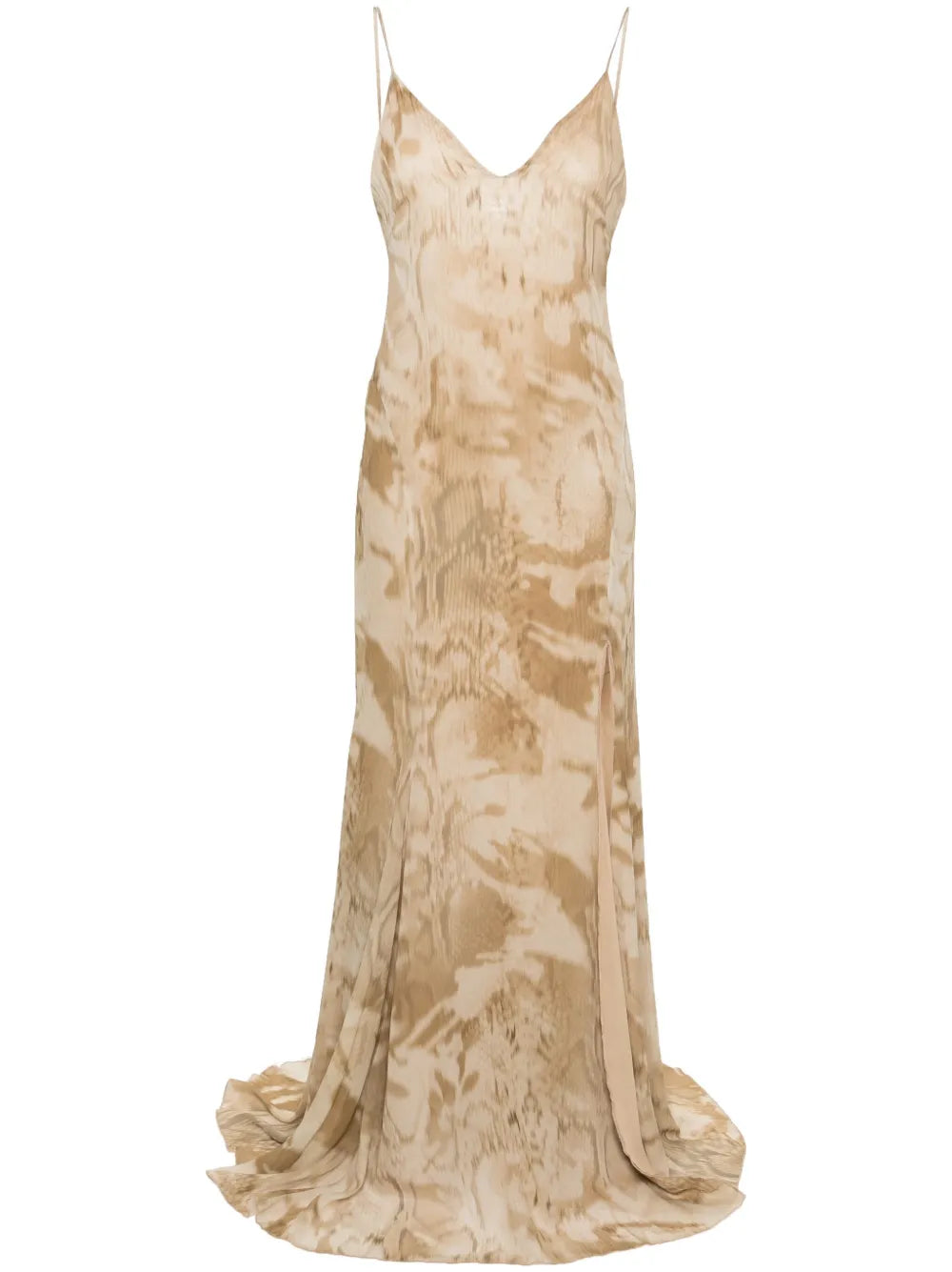 Blumarine Tie Dye Crepe Maxi Dress