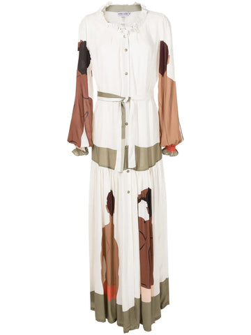 Amir Slama Graphic Print Long Sleeve Maxi Dress