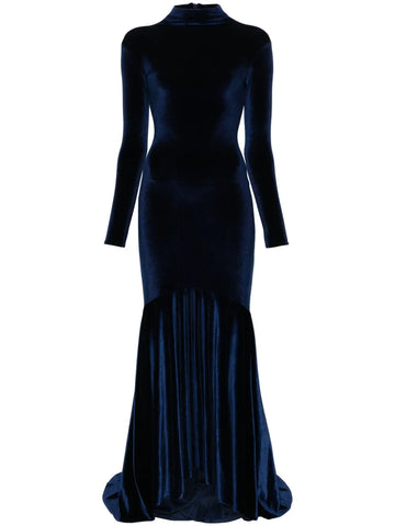 Atu Body Couture High Neck Velvet Gown