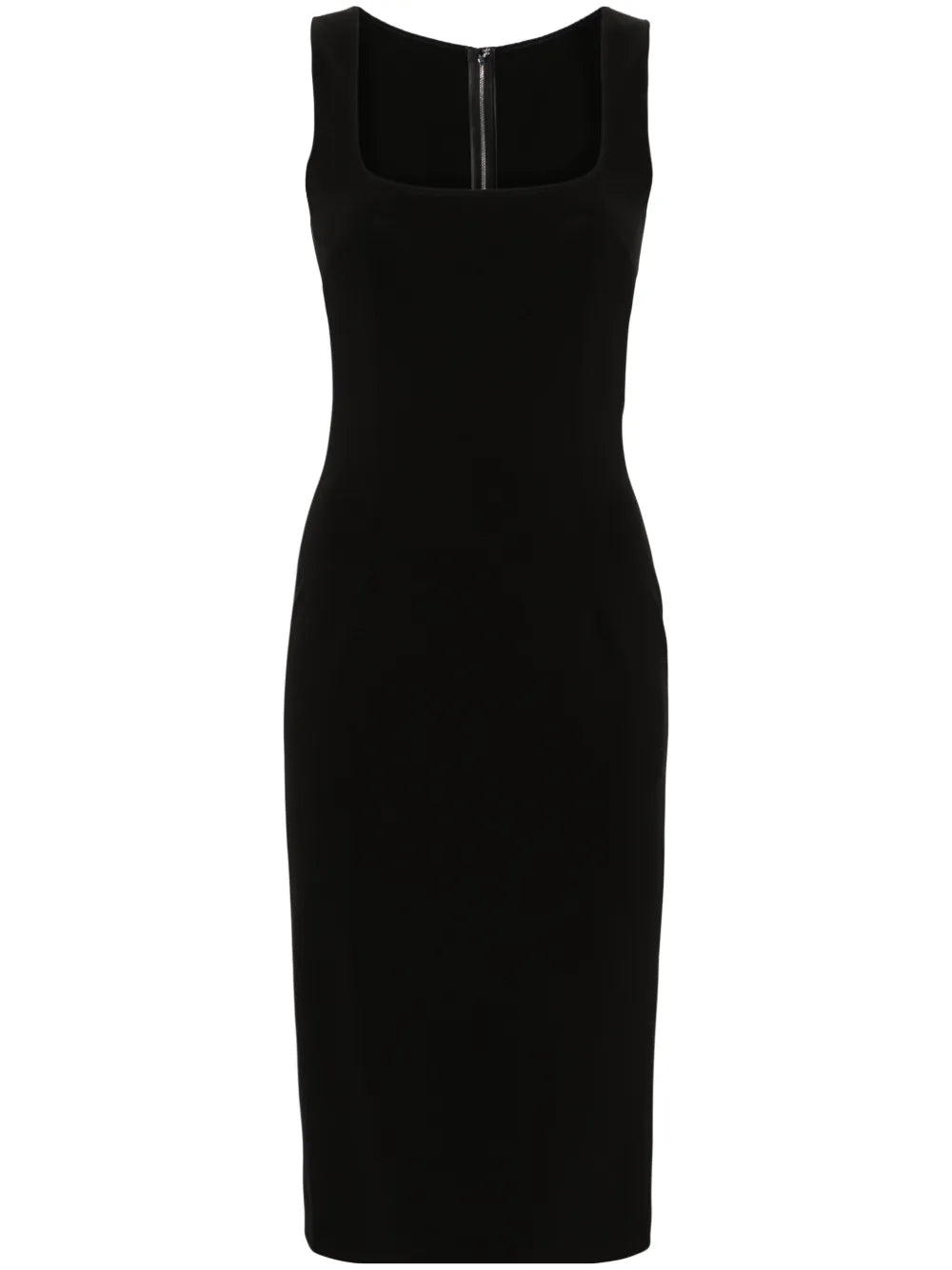Dolce Gabbana Square Neck Sleeveless Midi Dress